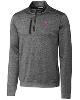SMU Mustangs Cutter & Buck Stealth Heathered Quarter Zip Mens Pullover EG_MANN_HG 