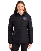 SMU Mustangs Cutter & Buck Mission Ridge Repreve® Eco Insulated Womens Puffer Jacket Black Front