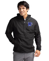 Memphis Tigers Cutter & Buck Charter Eco Recycled Mens Anorak Jacket Black Front