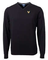 Vanderbilt Commodores Cutter & Buck Lakemont Tri-Blend Mens V-Neck Pullover Sweater Black Mannequin