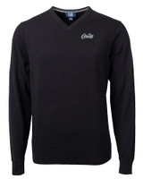 UCF Knights Citronaut Cutter & Buck Lakemont Tri-Blend Mens V-Neck Pullover Sweater Black Mannequin