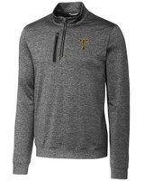 GA Tech Yellow Jackets College Vault Cutter & Buck Stealth Heathered Quarter Zip Mens Pullover EG_MANN_HG 1