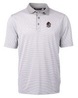 Georgia Bulldogs Cutter & Buck Virtue Eco Pique Micro Stripe Recycled Mens Polo POLWH_MANN_HG 1