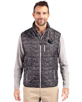 Baltimore Ravens NFL Helmet Cutter & Buck Rainier PrimaLoft® Mens Eco Insulated Full Zip Printed Puffer Vest Black Front