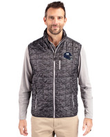 New York Giants NFL Helmet Cutter & Buck Rainier PrimaLoft® Mens Eco Insulated Full Zip Printed Puffer Vest Black Front