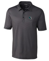 Philadelphia Eagles NFL Helmet Cutter & Buck Pike Mini Pennant Print Stretch Mens Polo Black Mannequin