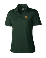 Green Bay Packers NFL Helmet Cutter & Buck CB Drytec Genre Textured Solid Womens Polo HT_MANN_HG 1