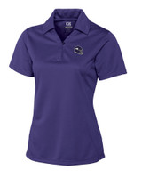 Minnesota Vikings NFL Helmet Cutter & Buck CB Drytec Genre Textured Solid Womens Polo CLP_MANN_HG 1