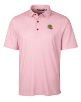 San Francisco 49ers NFL Helmet Cutter & Buck Pike Double Dot Print Stretch Mens Big and Tall Polo CDR_MANN_HG 1