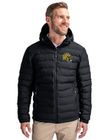 Green Bay Packers NFL Helmet Cutter & Buck Mission Ridge Repreve® Eco Insulated Mens Puffer Jacket Black Front