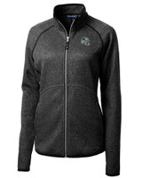 Carolina Panthers NFL Helmet Cutter & Buck Mainsail Sweater-Knit Womens Full Zip Jacket CCH_MANN_HG 1