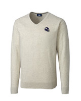 Minnesota Vikings NFL Helmet Cutter & Buck Lakemont Tri-Blend Mens Big and Tall V-Neck Pullover Sweater OMH_MANN_HG 1