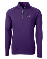 Minnesota Vikings NFL Helmet Cutter & Buck Adapt Eco Knit Stretch Recycled Mens Quarter Zip Pullover CLP_MANN_HG 1