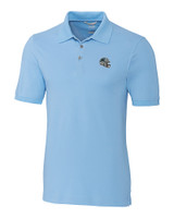 Carolina Panthers NFL Helmet Cutter & Buck Advantage Eco Tri-Blend Pique Mens Polo Atlas Light Blue Mannequin