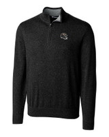 Baltimore Ravens NFL Helmet Cutter & Buck Lakemont Tri-Blend Mens Quarter Zip Pullover Sweater Black Mannequin