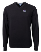 Buffalo Bills NFL Helmet Cutter & Buck Lakemont Tri-Blend Mens V-Neck Pullover Sweater Black Mannequin