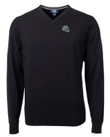 Detroit Lions NFL Helmet Cutter & Buck Lakemont Tri-Blend Mens V-Neck Pullover Sweater Black Mannequin