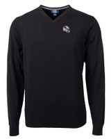 Arizona Cardinals NFL Helmet Cutter & Buck Lakemont Tri-Blend Mens V-Neck Pullover Sweater Black Mannequin