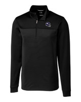 Minnesota Vikings NFL Helmet Cutter & Buck Traverse Stripe Stretch Quarter Zip Mens Big and Tall Pullover BL_MANN_HG 1