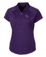 Minnesota Vikings NFL Helmet Cutter & Buck Forge Stretch Womens Short Sleeve Polo CLP_MANN_HG 1