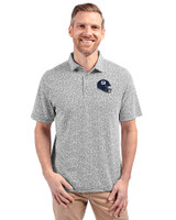 New York Giants NFL Helmet Cutter & Buck Virtue Eco Pique Botanical Print Recycled Mens Polo Black Front