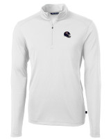 Chicago Bears NFL Helmet Cutter & Buck Virtue Eco Pique Recycled Quarter Zip Mens Pullover WH_MANN_HG 1