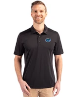 Florida Gators Cutter & Buck Prospect Epic Confidence Recycled Textured Stretch Mens Big & Tall Polo Black Front