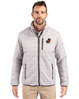 Florida Gators Vintage Cutter & Buck Rainier PrimaLoft® Mens Eco Insulated Full Zip Puffer Jacket Polished Medium Gray Front