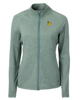 Baylor Sailor Bear College Vault Cutter & Buck Adapt Eco Knit Heather Recycled Womens Full Zip HH_MANN_HG 1