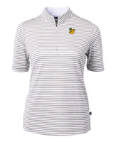 Baylor Sailor Bear College Vault Cutter & Buck Virtue Eco Pique Stripe Recycled Womens Top POL_MANN_HG 