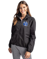 Air Force Falcons College Vault Cutter & Buck Charter Eco Recycled Womens Full-Zip Jacket Black Front