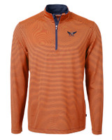 Auburn Tigers College Vault Cutter & Buck Virtue Eco Pique Micro Stripe Recycled Mens Quarter Zip CLON_MANN_HG 1