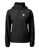 Miami Dolphins Historic Cutter & Buck Charter Eco Recycled Womens Anorak Jacket BL_MANN_HG 1