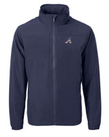 Atlanta Braves Stars & Stripes Cutter & Buck Charter Eco Knit Recycled Big & Tall Full-Zip Jacket NVBU_MANN_HG 1