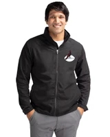 Arizona Cardinals Historic Cutter & Buck Charter Eco Recycled Mens Full-Zip Jacket Black Front