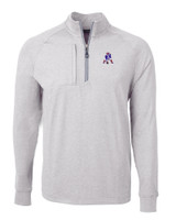 New England Patriots Historic Cutter & Buck Adapt Eco Knit Heather Mens Big & Tall Quarter Zip Pullover POH_MANN_HG 1