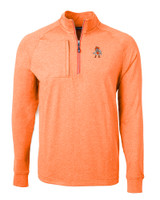 Oklahoma State Cowboys Wrestling Pete Cutter & Buck Adapt Eco Knit Heather Mens Quarter Zip Pullover CGH_MANN_HG 1