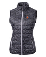 Oklahoma State Cowboys Wrestling Pete Cutter & Buck Rainier PrimaLoft® Womens Eco Insulated Full Zip Printed Puffer Vest BL_MANN_HG 1