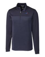 Washington Commanders Americana Cutter & Buck Traverse Stripe Stretch Quarter Zip Mens Pullover LYN_MANN_HG 1