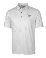 Philadelphia Eagles Historic Cutter & Buck Pike Double Dot Print Stretch Mens Big and Tall Polo