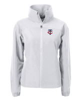 Minnesota Twins Cutter & Buck Charter Eco Recycled Womens Full-Zip Jacket POL_MANN_HG 1