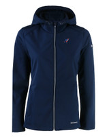 Arizona Cardinals Americana Cutter & Buck Evoke Eco Softshell Recycled Full Zip Womens Jacket  in Navy Blue