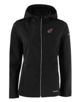 Arizona Cardinals Cutter & Buck Evoke Eco Softshell Recycled Full Zip Womens NFL Jacket, Black
