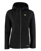 Jacksonville Jaguars Cutter & Buck Evoke Eco Softshell Recycled Full Zip Womens Jacket BL_MANN_HG 1