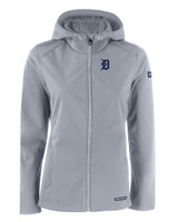 Detroit Tigers Cutter & Buck Evoke Eco Softshell Recycled Full Zip Womens Jacket CNC_MANN_HG 1