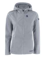 New York Yankees Cutter & Buck Evoke Eco Softshell Recycled Full Zip Womens Jacket CNC_MANN_HG 1