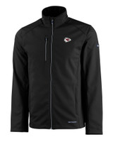 Kansas City Chiefs Cutter & Buck Evoke Eco Softshell Recycled Full Zip Mens Jacket BL_MANN_HG 1