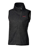 Texas Tech Red Raiders College Vault Cutter & Buck Mainsail Sweater Knit Womens Asymmetrical Vest CCH_MANN_HG 1