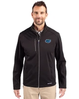 Florida Gators Cutter & Buck Evoke Recycled Honeycomb Fleece Mens Full Zip Jacket Black Front
