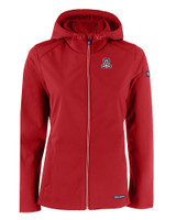 Arizona Wildcats Cutter & Buck Evoke Softshell Recycled Full Zip Womens Jacket CDR_MANN_HG 